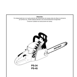 Dolmar Ps34 Operators Manual