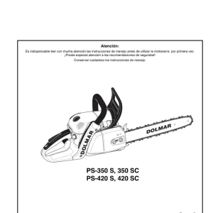 Dolmar Ps420Scx1 Operators Manual