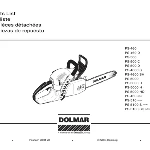 Dolmar Ps460 Parts Manual