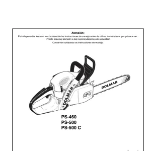 Dolmar Ps500 Operators Manual
