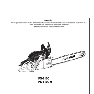Dolmar Ps6100 Operators Manual
