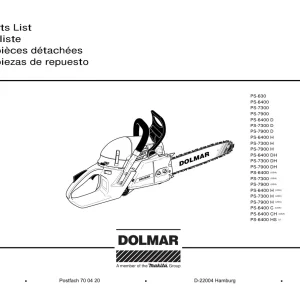 Dolmar Ps7300 Parts Manual