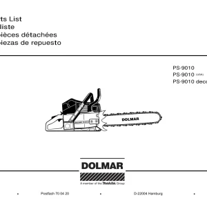 Dolmar Ps9010 Parts Manual