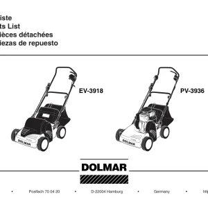 Dolmar Pv3936 Parts Manual