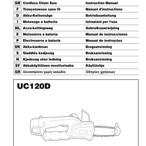 Dolmar Uc120D Operators Manual