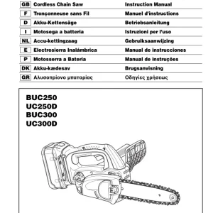 Dolmar Uc250D Operators Manual
