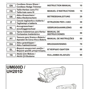Dolmar Uh201Dz Operators Manual
