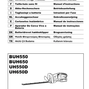 Dolmar Uh650D Operators Manual