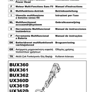 Dolmar Ux360Dz Operators Manual