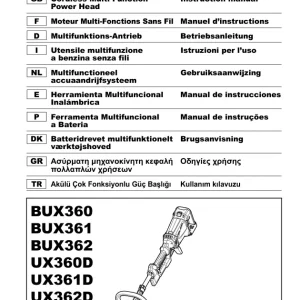Dolmar Ux361D Operators Manual