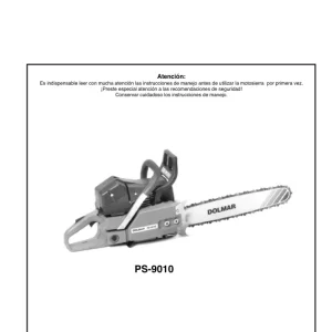 Dolmar Ps9010Es Operators Manual