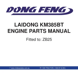 DongFeng Km385Bt Zb25 Parts Manual