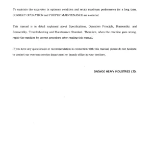 Doosan M200 Service Manual