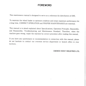 Doosan M300 Service Manual