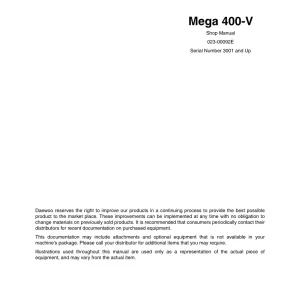 Doosan M400 V Fl Service Manual