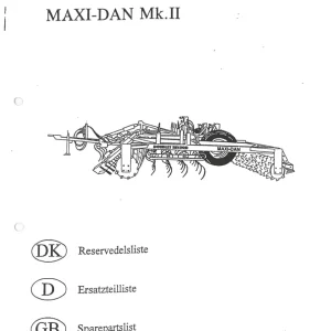 Agri Doublet Maxi Dan Mkii Parts Manual