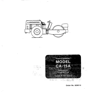Dynapac Ca15A Parts Manual
