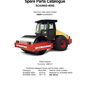 Dynapac Ca260D Ii Parts Manual