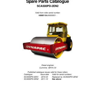 Dynapac Ca500Pd Parts Manual