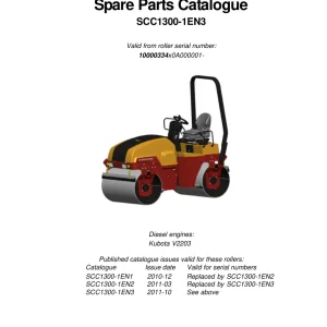Dynapac Cc1300 Asphalt Parts Manual