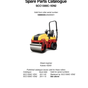 Dynapac Cc1300C Asphalt Parts Manual
