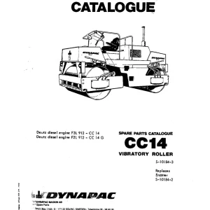 Dynapac Cc14 Asphalt Parts Manual