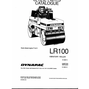 Dynapac Lr100 Asphalt Parts Manual
