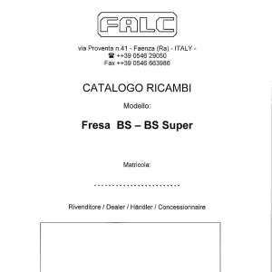 Falc Bs Bs Parts Manual
