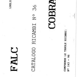 Falc Cobra 1600 Parts Manual