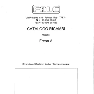 Falc Fresa A Parts Manual