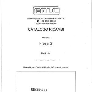 Falc G Parts Manual