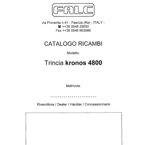 Falc Kronos 4800 Parts Manual