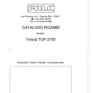 Falc 2700 Parts Manual