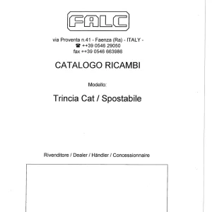 Falc Trincia Cat Spostabile Parts Manual