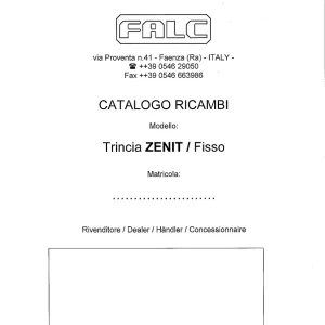 Falc Zenit Parts Manual