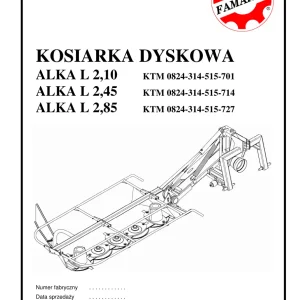 Famarol Alka L2.10 L2.45 L2.85 Parts Manual