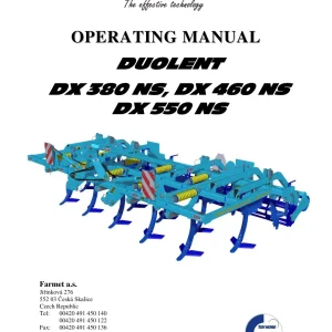 Farmet Dx380Ns Dx460Ns Dx550Ns 2010 Operators Manual