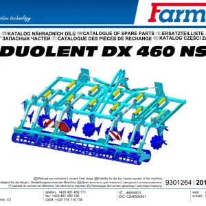 Farmet Duolent Dx460Ns 2015 Parts Manual