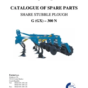 Farmet G Gx 300 N Parts Manual