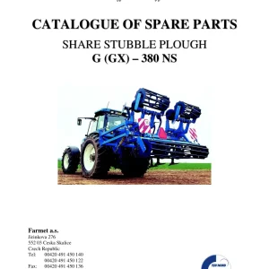 Farmet G Gx 380 Ns Parts Manual
