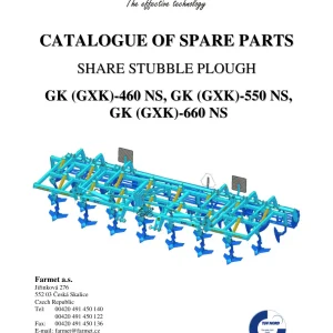 Farmet Gk Gxk 460 550 660 Ns Parts Manual