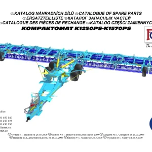 Farmet Kompaktomat K1250 1570 Ps Parts Manual
