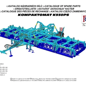 Farmet Kompaktomat K930Ps Parts Manual