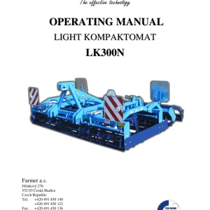 Farmet Kompaktomat Lk300N Operators Manual