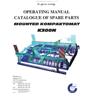 Farmet Kompaktomat K300N & Parts Manual