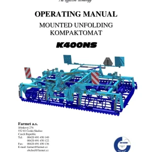 Farmet Kompaktomat K400Ns Operators Manual