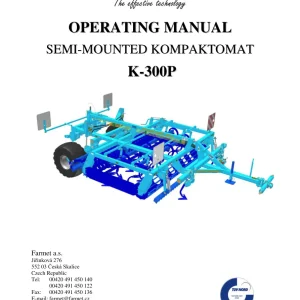 Farmet Kompaktomat K300P Operators Manual