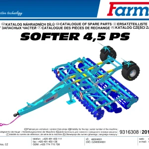 Farmet Softer 4.5 Ps 2017 Parts Manual