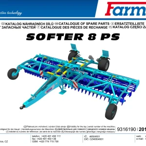 Farmet Softer 8 Ps 2016 Parts Manual