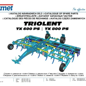 Farmet Triolent Tx600 Tx800 Parts Manual
